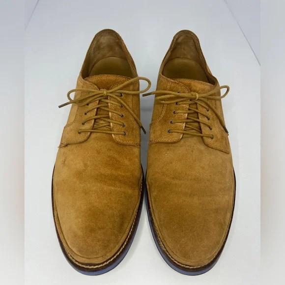 Cole Haan South St. Plain Toe Blucher Suede Wing Tip Shoes  display picture 2